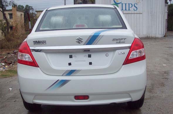 new maruti suzuki dzire compact sedan rear photo