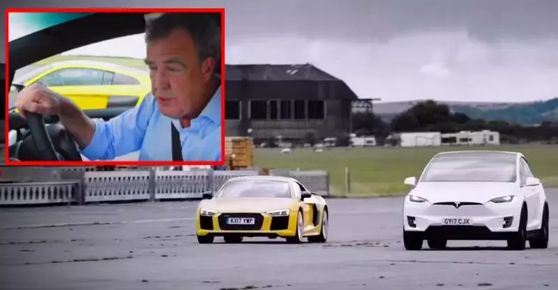 Video Jeremy Clarkson Races A Tesla Model X Suv Against An Audi R V