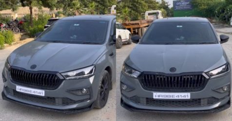 This Nardo Grey Wrapped Skoda India Slavia Sedan Looks Insane Video