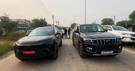 Mahindra Scorpio N Vs Tata Harrier Facelift Dark Edition Suvs In A