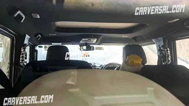 Mahindra Thar Five Door Interior Spy Shots New Details Revealed