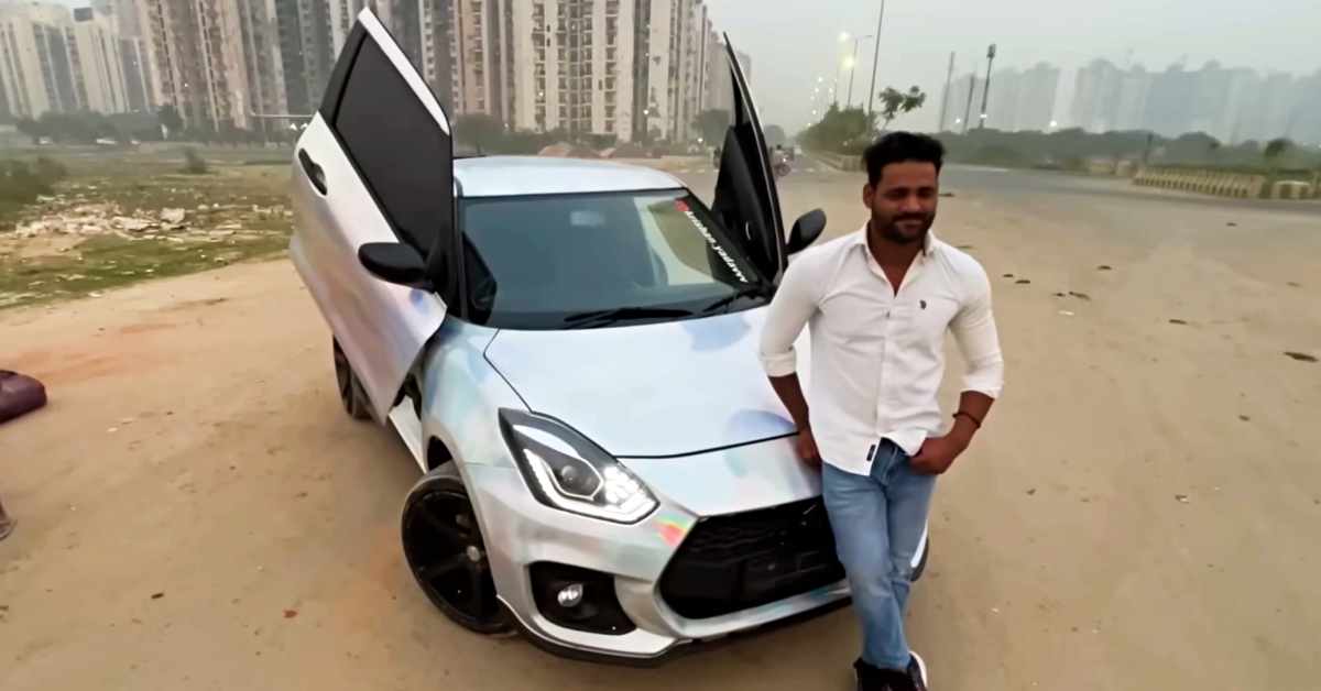 Maruti Suzuki Swift Hatchback Modified With Scissor Doors Looks Dashing