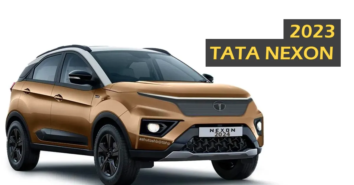 2023 Tata Nexon फेसलिफ्ट को अपडेटेड Led Drls के साथ स्पॉट किया गया