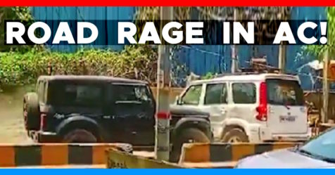 Road rage clash between Mahindra Thar and Scorpio in Gurgaon