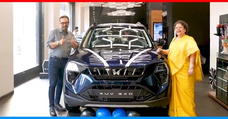 XUV 3XO designer gifts SUV to his mother