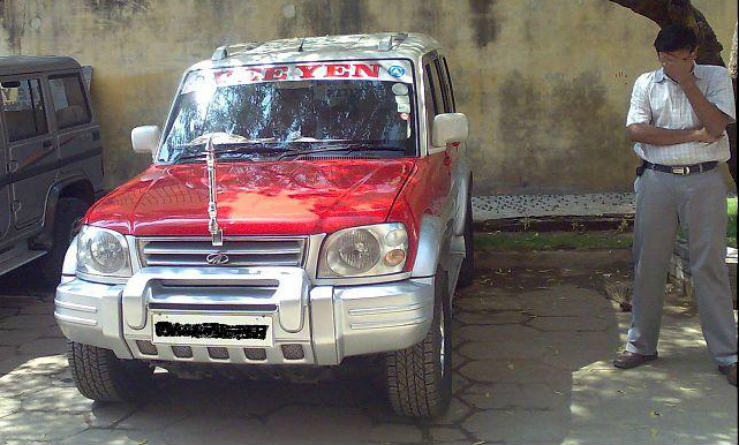 My eyes! Oddest looking Mahindra Scorpios