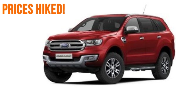 Ford Endeavour SUV prices hiked in India following GST cess