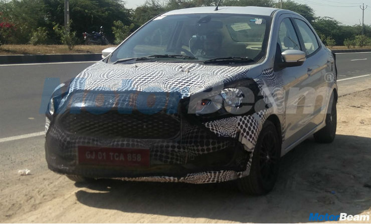 Ford Figo Aspire (Maruti Dzire rival) facelift spied before launch