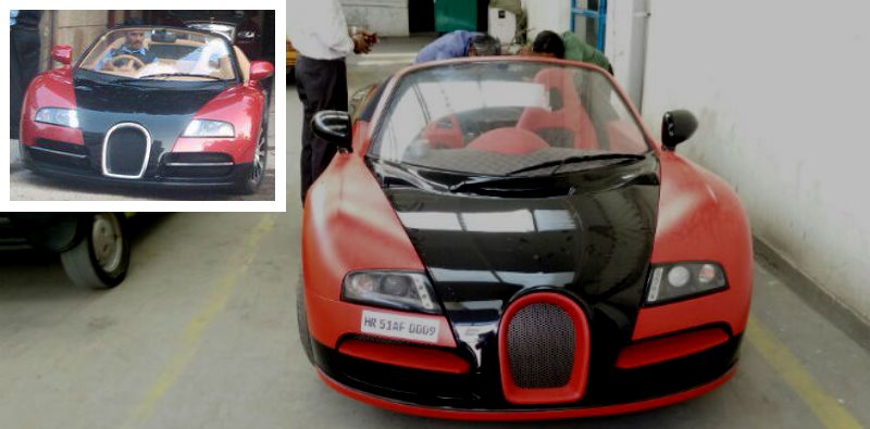Bugatti Veyron replicas built on top of regular cars like Tata Nano and
