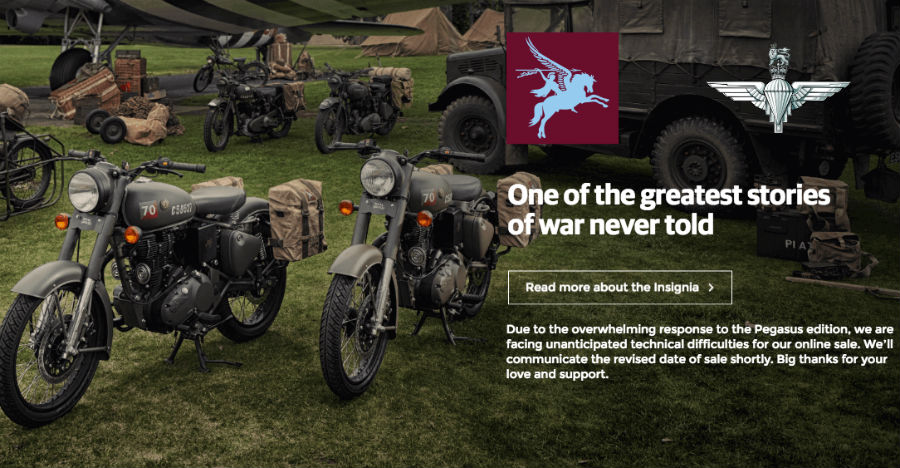 Royal Enfield Classic 500 Pegasus online flash sale New date revealed