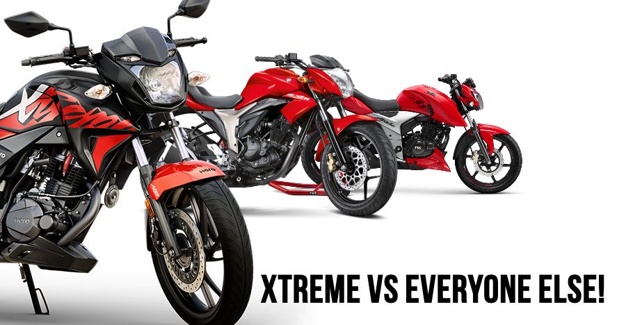 Hero Xtreme 0r Vs Suzuki Gixxer Vs Yamaha Fz Vs Tvs Apache 160 Vs Honda Cb