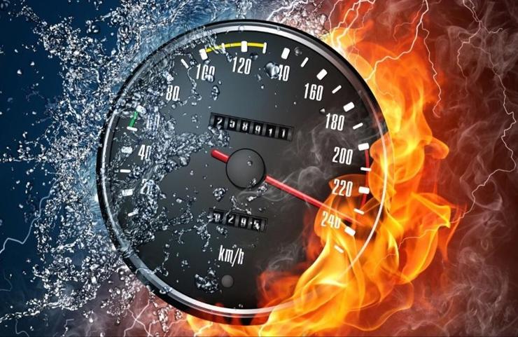 Burning Speedometer