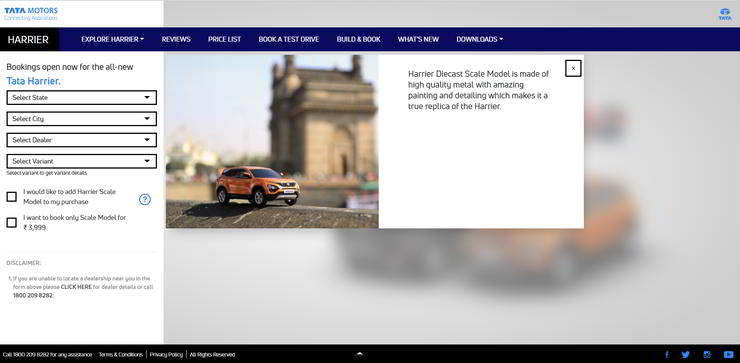 diecast tata harrier