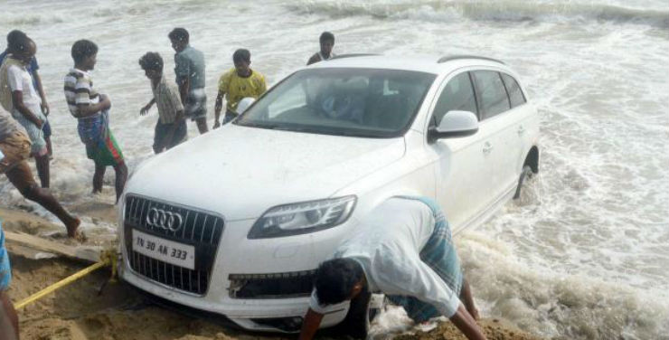 Audi Stuck In Water