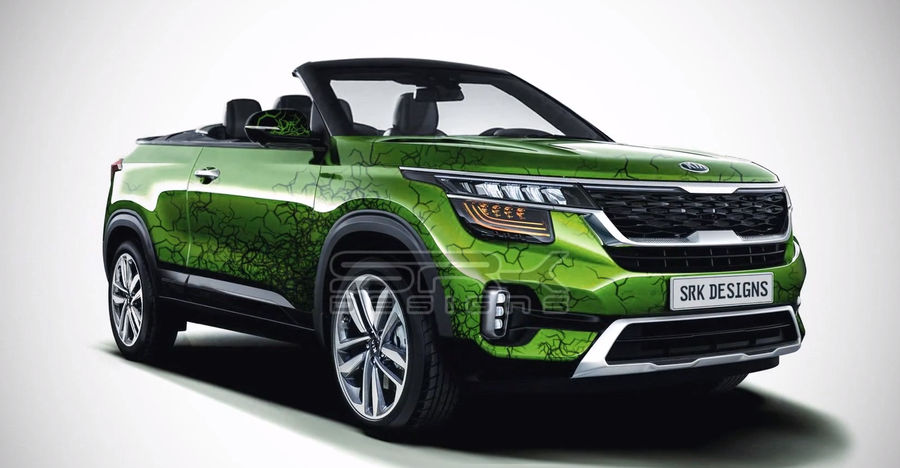 Kia Seltos Gets A Range Rover Evoque Like Convertible Makeover Video