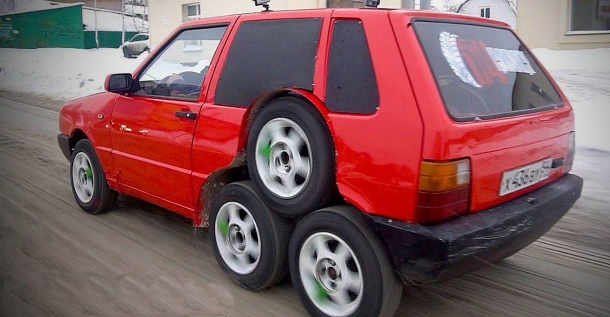 This 8 wheel Fiat Uno is the craziest modification ever [Video]