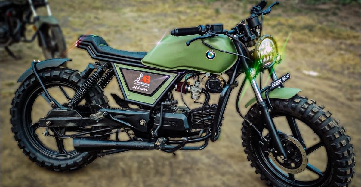 Hero Splendor Modified Into A Scrambler Motorcycle Looks Beautiful