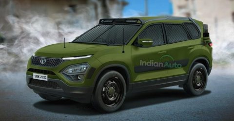 new tata safari army spec render