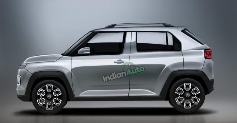 Hyundai AX1 micro-SUV new render shows side profile