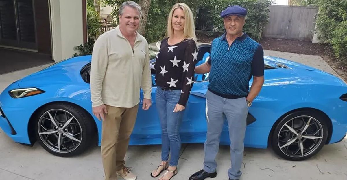 Hollywood actor Sylvester Stallone's latest ride is a Corvette C8