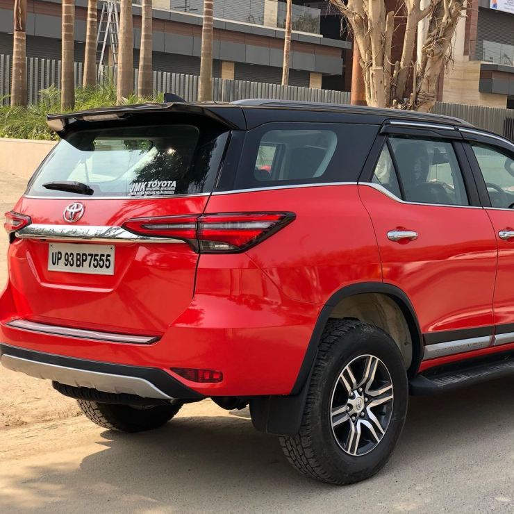 India's only red-wrapped Toyota Fortuner luxury SUV looks smoking hot