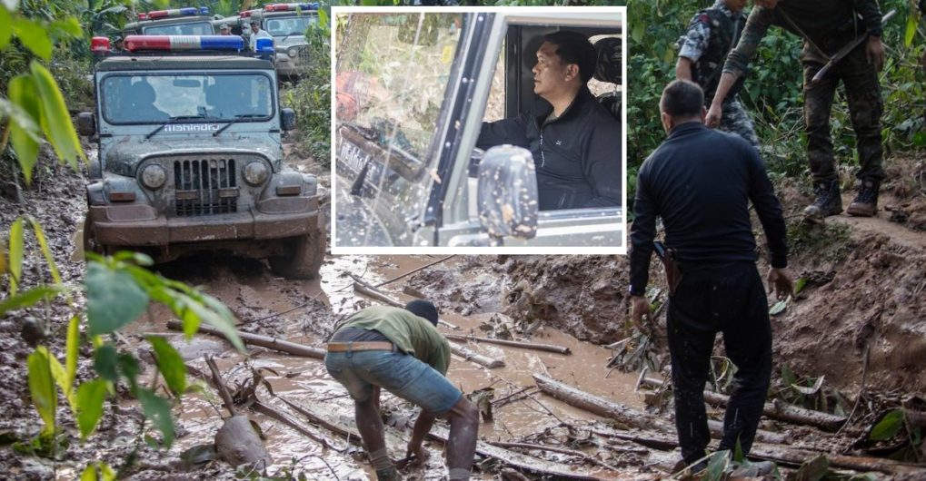 Arunachal Chief Minister Pema Khandu drives Mahindra Thar through non ...