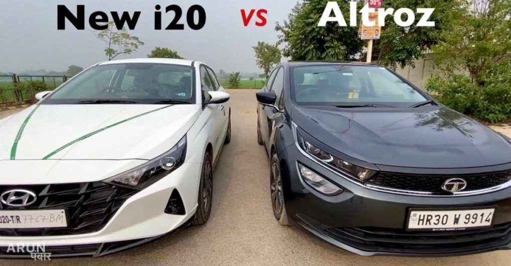 Tata Altroz and allnew Hyundai i20 compared on video