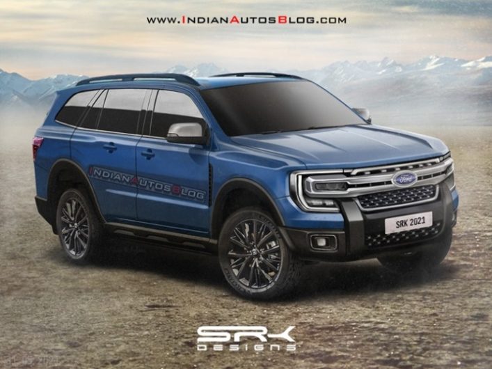 2022 Ford Endeavour rendered based on spy shots