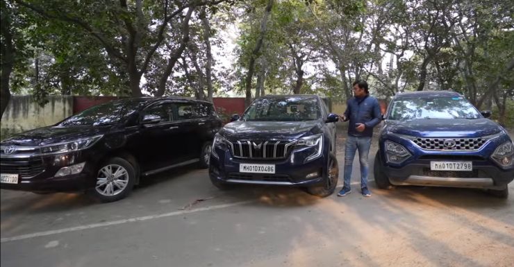 Mahindra XUV700 vs Tata Safari vs Toyota Innova Crysta in a comparison ...