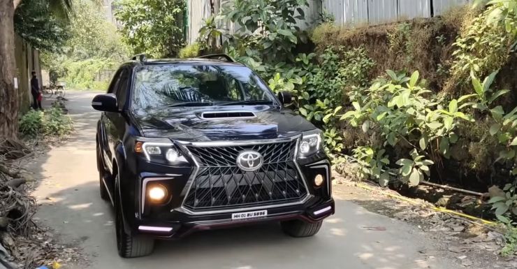 Toyota Fortuner SUV neatly modified with Lexus body kit looks brilliant ...