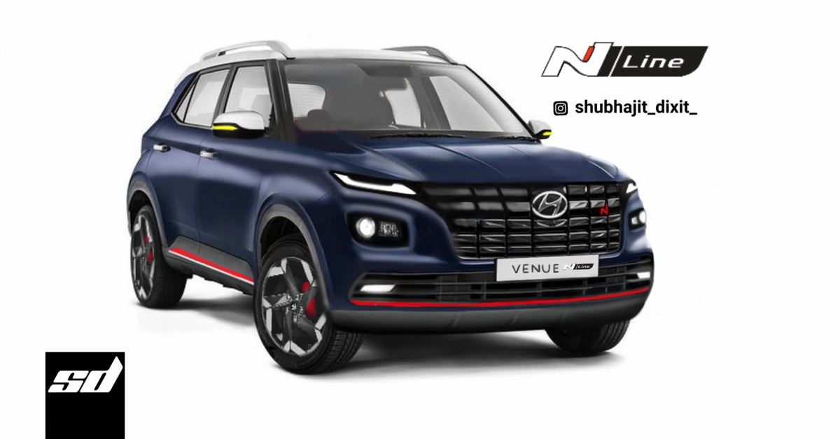 Hyundai Venue Facelift and Venue N Line rendered What it'll look like