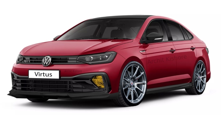 Volkswagen Virtus re-imagined with a lowering kit looks stunning