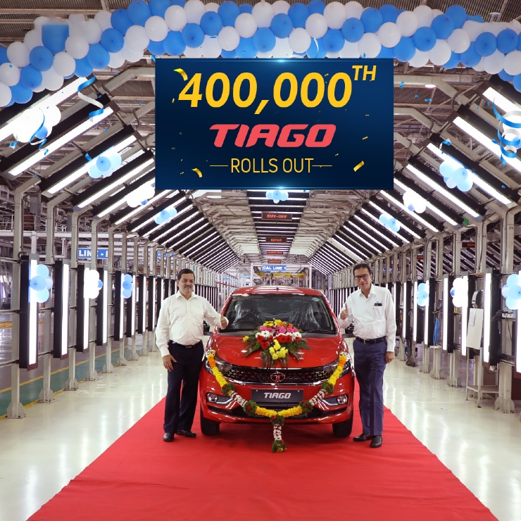 Tata Motors roll out 4 lakh Tiago hatchback from Gujarat Plant