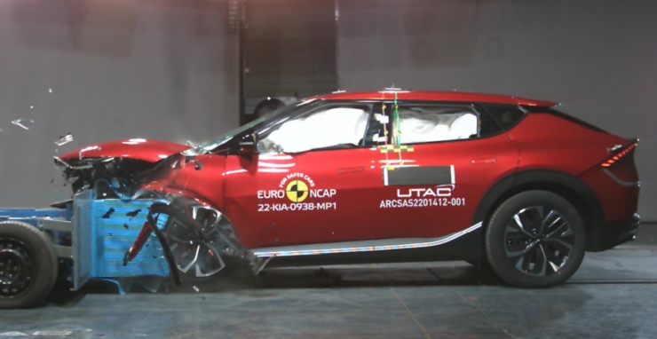Kia EV6 electric crossover scores 5 stars in European ANCAP crash test [Video]