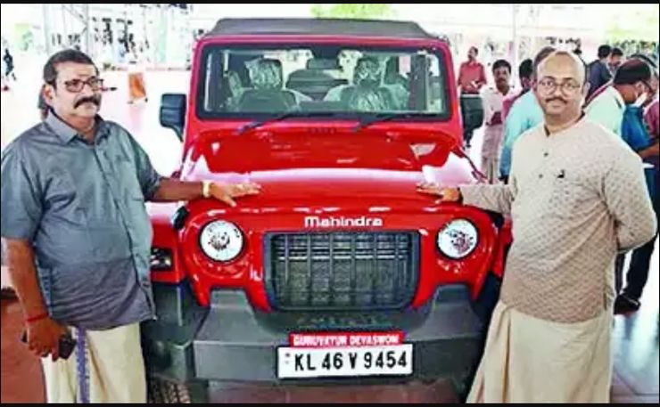 Mahindra gifts XUV700 SUV as offering to Guruvayur temple in Kerala