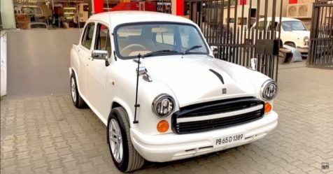 Hindustan Motors Ambassador sedan with modified exterior looks neat