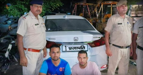 Cops seize car & bike for illegal number plates