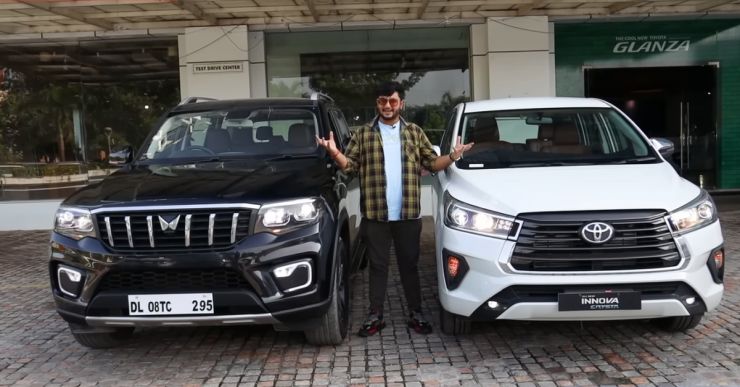 Mahindra Scorpio N compared to the Toyota Innova Crysta on video