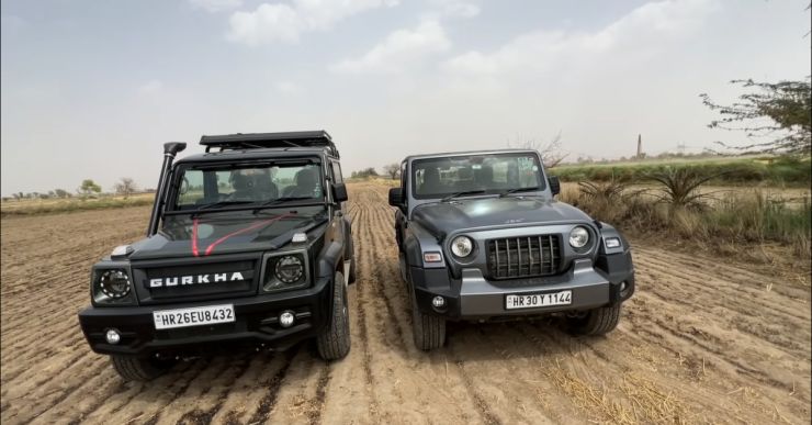 Mahindra Thar Force Gurkha In A Detailed Comparison Video   Thar Vs Gurkha 1 