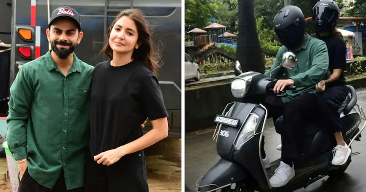 Anuska And Virat Xxx Video - Virat Kohli & Anushka Sharma go on a scooter ride in Madh island, Mumbai [ Video]
