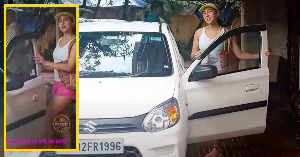 Sara Ali Khan spotted in her Maruti Alto 800 car