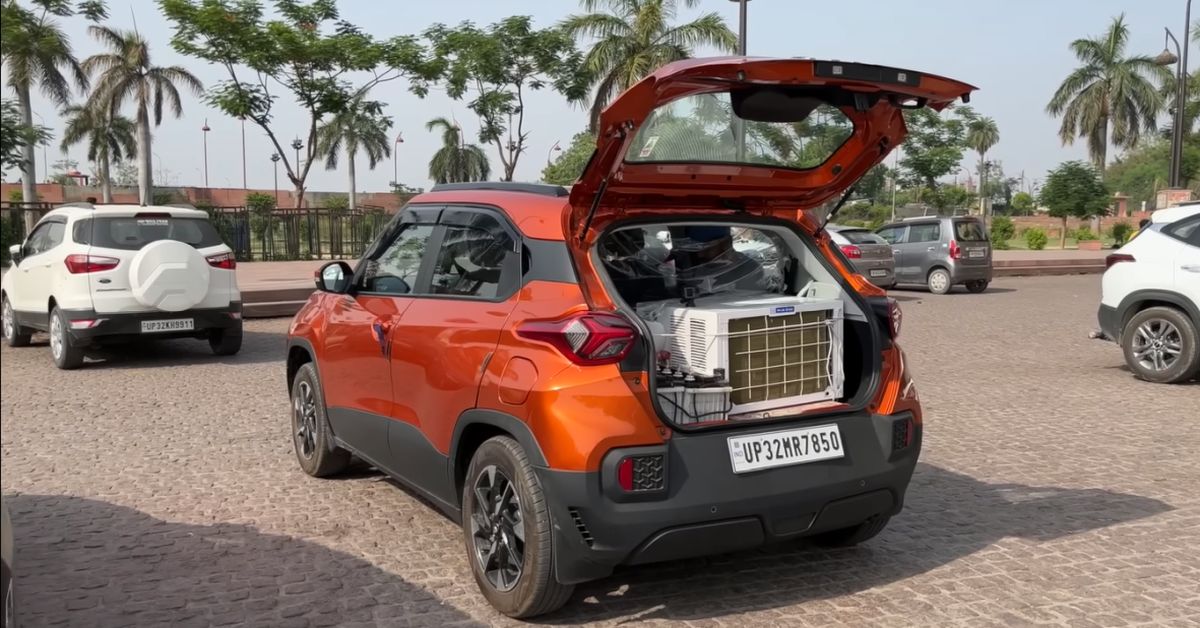 Tata Punch Owner Installs Windows Ac In His Micro Suv