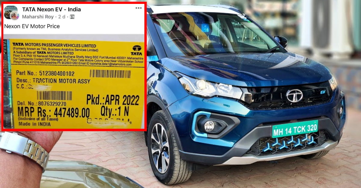 Tata Motors Nexon electric vehicle's powertrain (battery+motor) costs ...