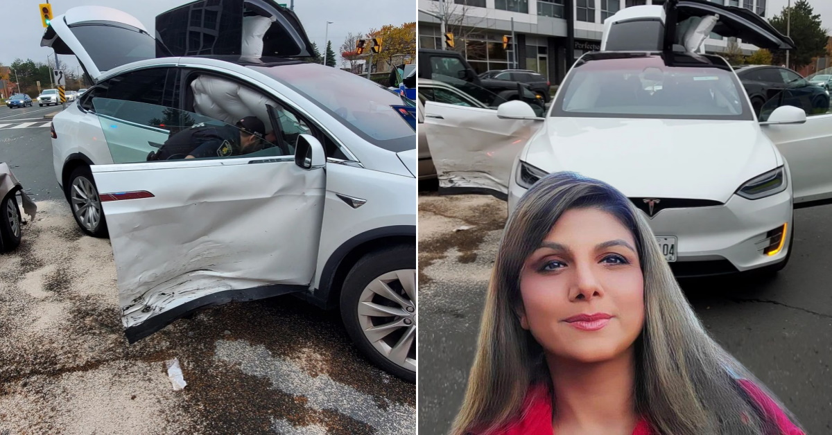 Judwa actress Rambha & her kids crash in a Tesla Model X: Actress shares  story on Instagram