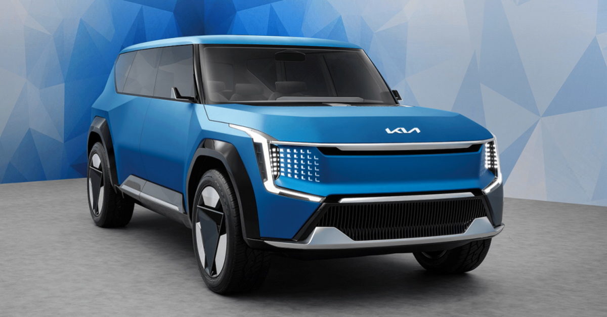 Kia EV9 electric SUV teased To be shown at 2023 Indian Auto Expo