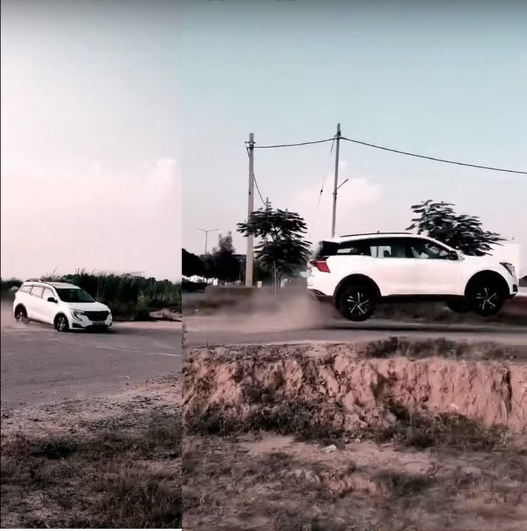 Watch Mahindra XUV700 SUV taking a jump on the road [Video]