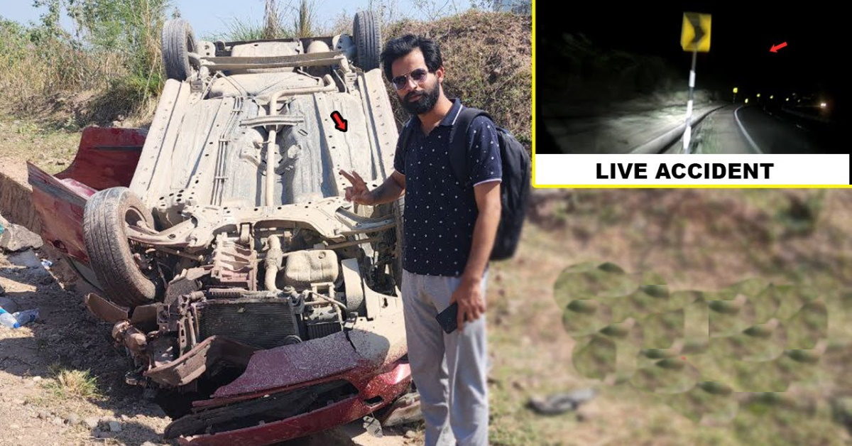 Ford Figo crashes at high speed: Owner poses with the car thanking ...