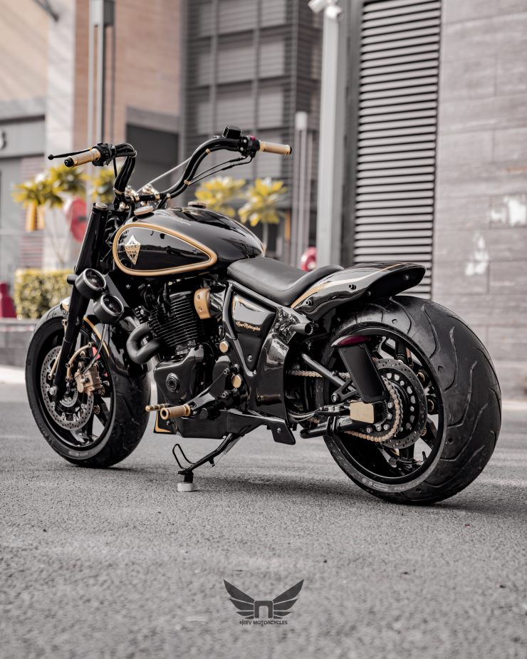 This custom-built Royal Enfield Interceptor 650 motorcycle by Neev Motorcycles is called “Soul Star”