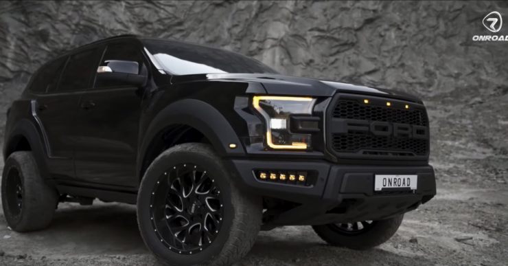 Ford Endeavour neatly converted to look like F-150 Raptor [video]