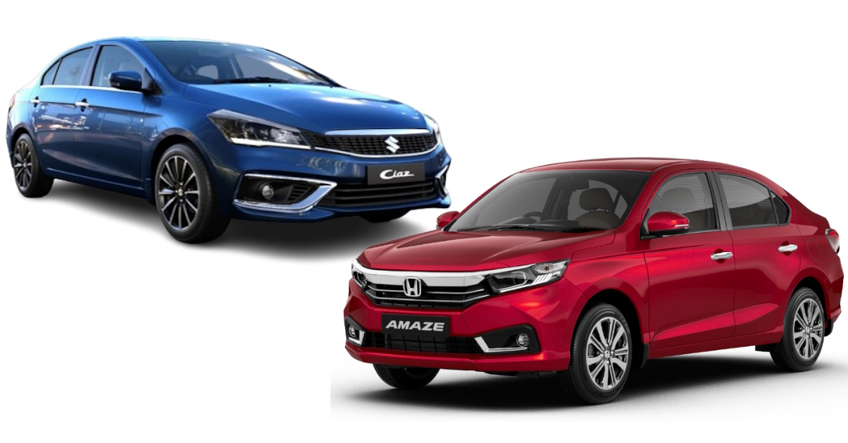 Honda Amaze vs Maruti Suzuki Ciaz featured image for family focused buyers story